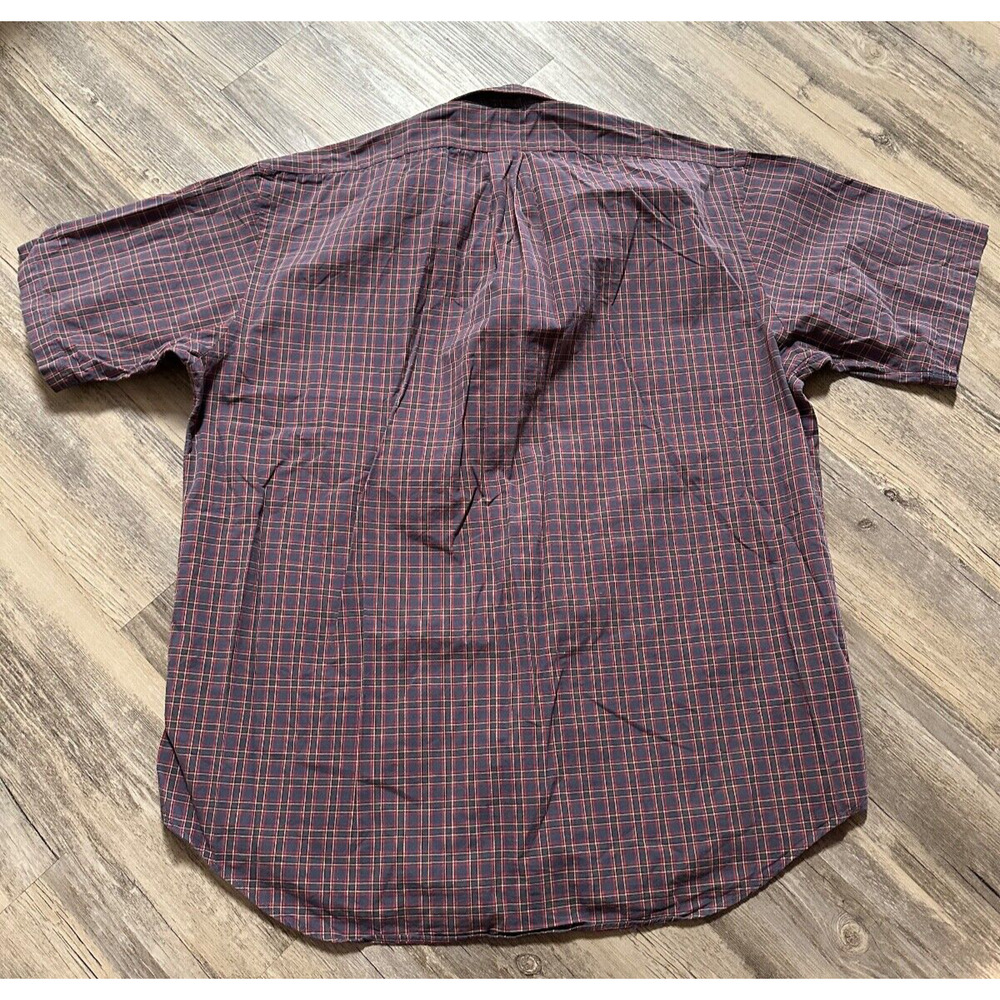 Polo Sport Shirt Ralph Lauren Button Up Mens Large Red Plaid Cotton Y2K VTG - Picture 6 of 7